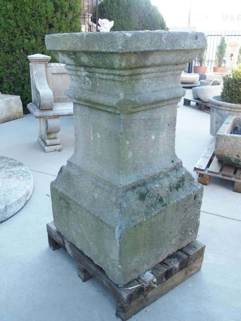 Pair of Large Carved Antique Stone Pedestals, South of France, Early 1800s - Image 9