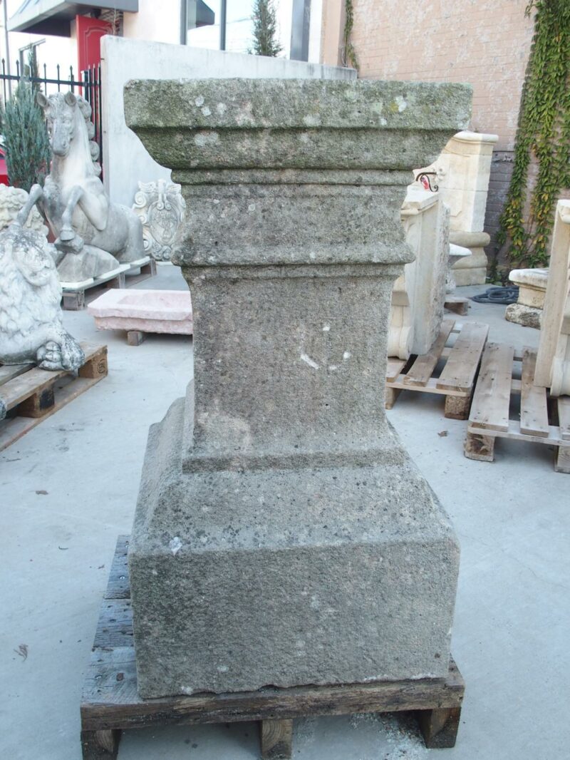 Pair of Large Carved Antique Stone Pedestals, South of France, Early 1800s - Image 11