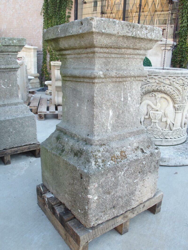 Pair of Large Carved Antique Stone Pedestals, South of France, Early 1800s - Image 12