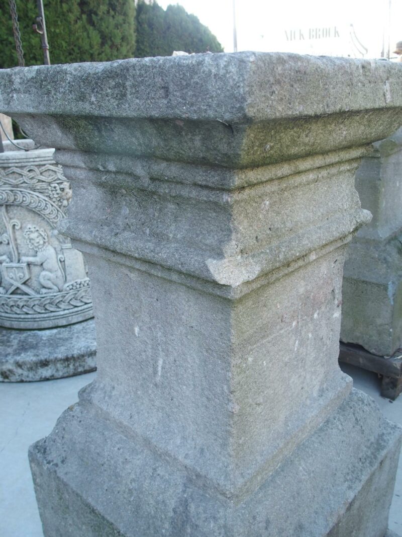 Pair of Large Carved Antique Stone Pedestals, South of France, Early 1800s - Image 6