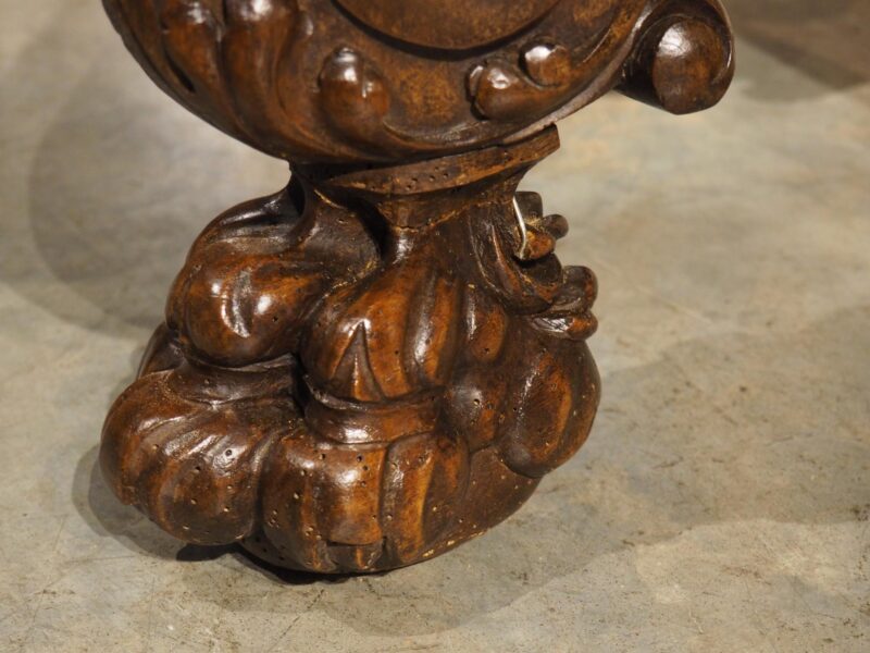 Circa 1880 French Carved Walnut Tabouret or Sellette with Large Lion Paw Feet - Image 18