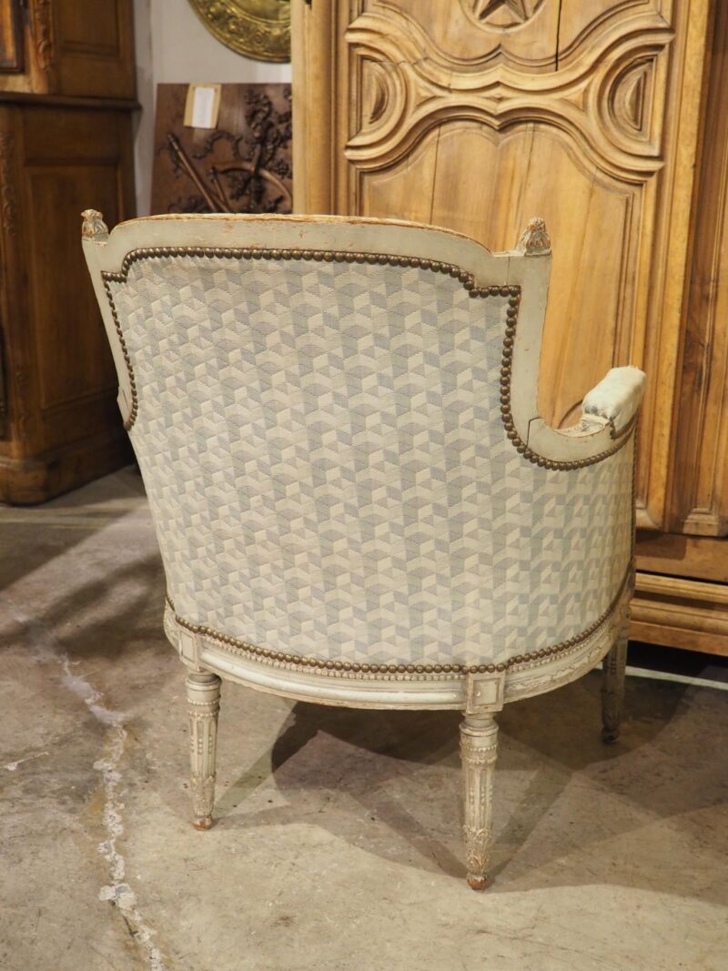 Rare Pair of Period French Louis XVI His and Hers Bergère Armchairs, Circa 1780 - Image 17