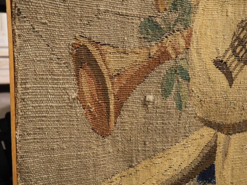 A Framed 18th Century Aubusson Musical Trophy Tapestry Fragment, Circa 1785 - Image 11