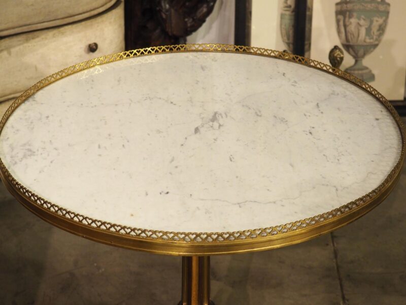 19th Century French Louis XVI Style Marble Top Gueridon Table Circa 1880 - Image 7