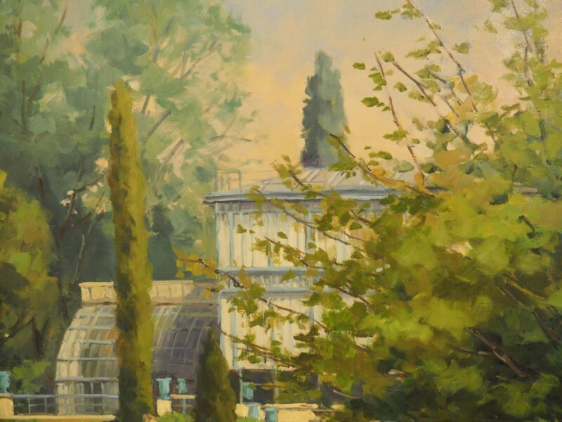 French Oil on Canvas, Les Jardin des Plantes de Rouen by Annie Puybareau - Image 10