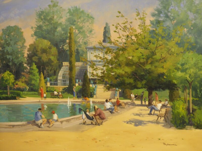 French Oil on Canvas, Les Jardin des Plantes de Rouen by Annie Puybareau - Image 13