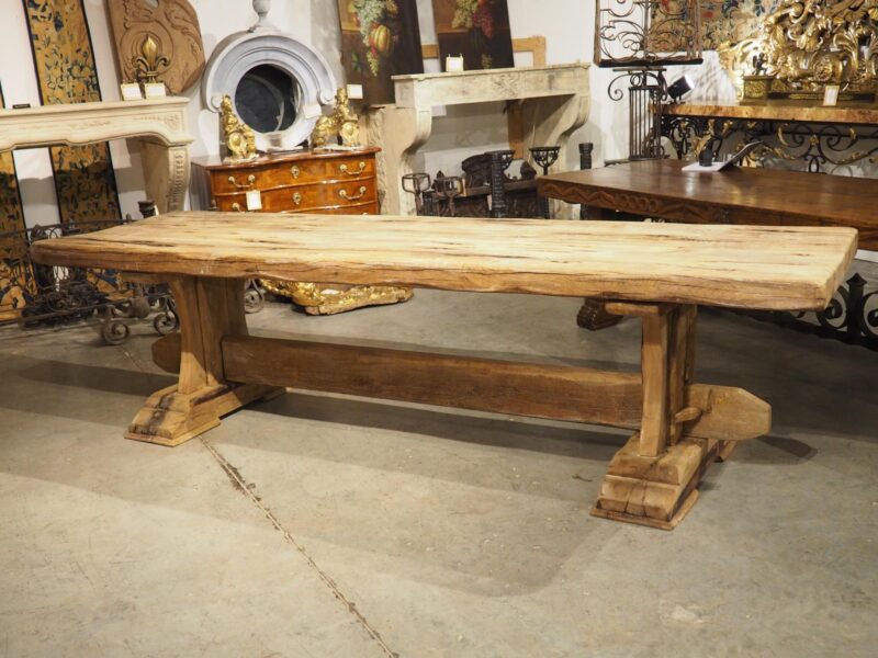 Antique French Oak Beam Dining Table, 9.5 Feet Long, 3.5 inch Thick, Circa 1860 - Image 15