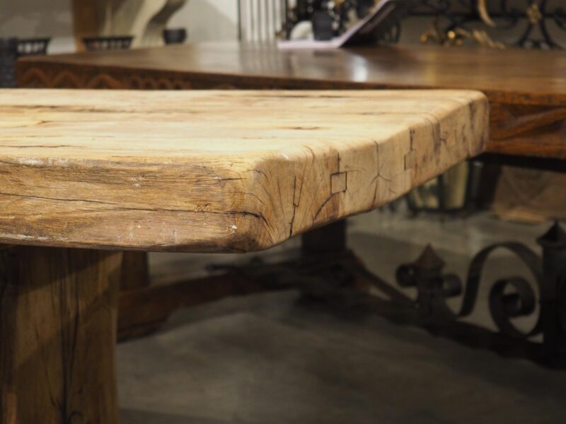 Antique French Oak Beam Dining Table, 9.5 Feet Long, 3.5 inch Thick, Circa 1860 - Image 18