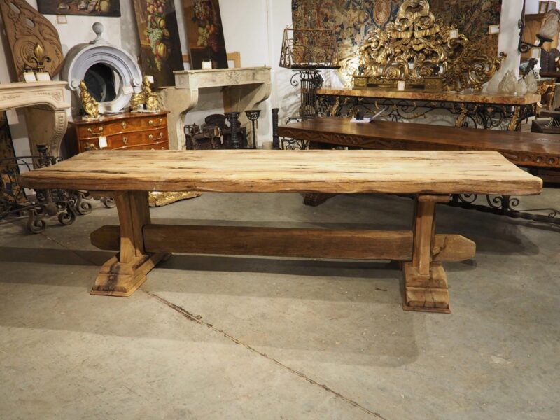 Antique French Oak Beam Dining Table, 9.5 Feet Long, 3.5 inch Thick, Circa 1860 - Image 20