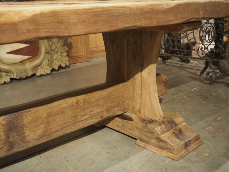 Antique French Oak Beam Dining Table, 9.5 Feet Long, 3.5 inch Thick, Circa 1860 - Image 7