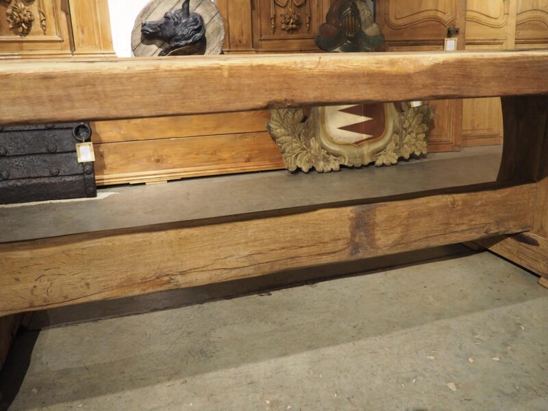 Antique French Oak Beam Dining Table, 9.5 Feet Long, 3.5 inch Thick, Circa 1860 - Image 8