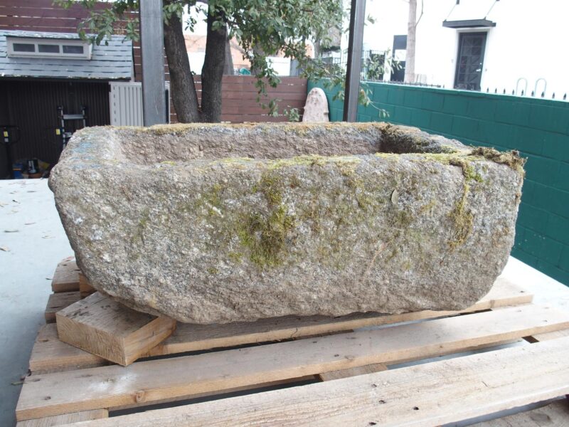 Antique Weathered Rectangular Granite Trough from Brittany, France, 19th Century - Image 3