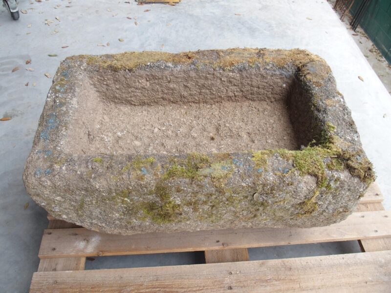 Antique Weathered Rectangular Granite Trough from Brittany, France, 19th Century - Image 4