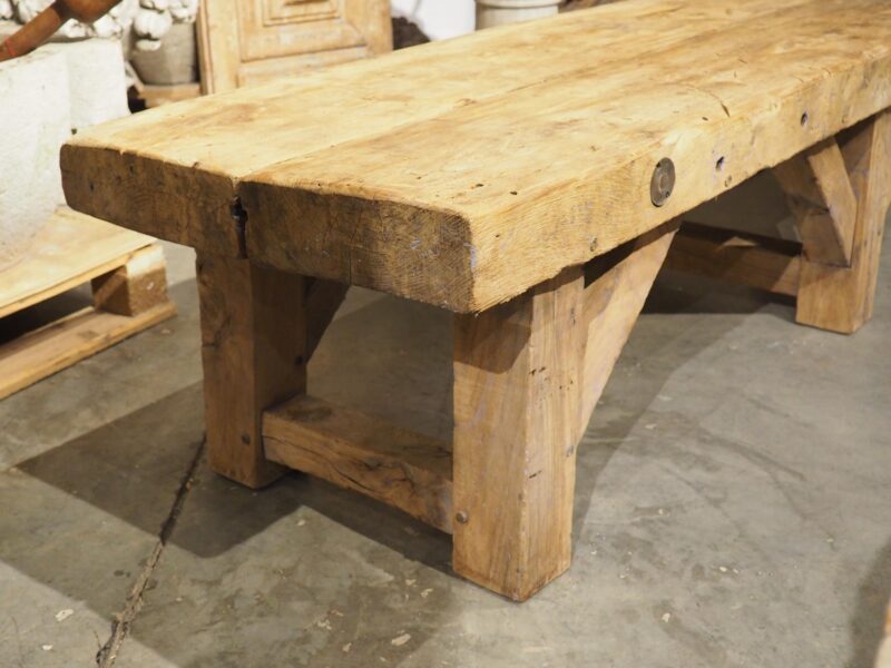 1940s French Elm Aviation Work Bench - Image 14