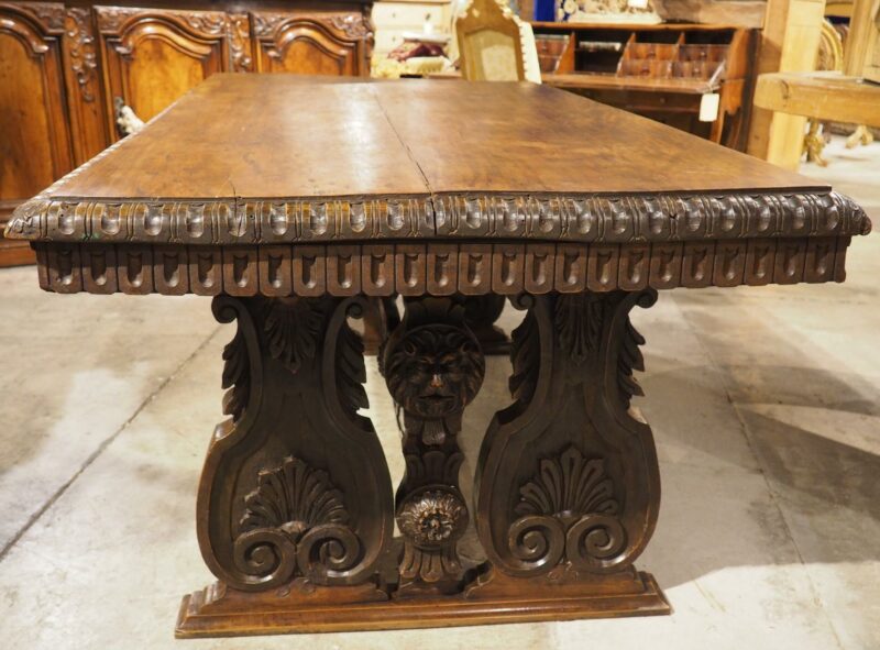 19th Century Italian Renaissance Style Library Table - Image 12