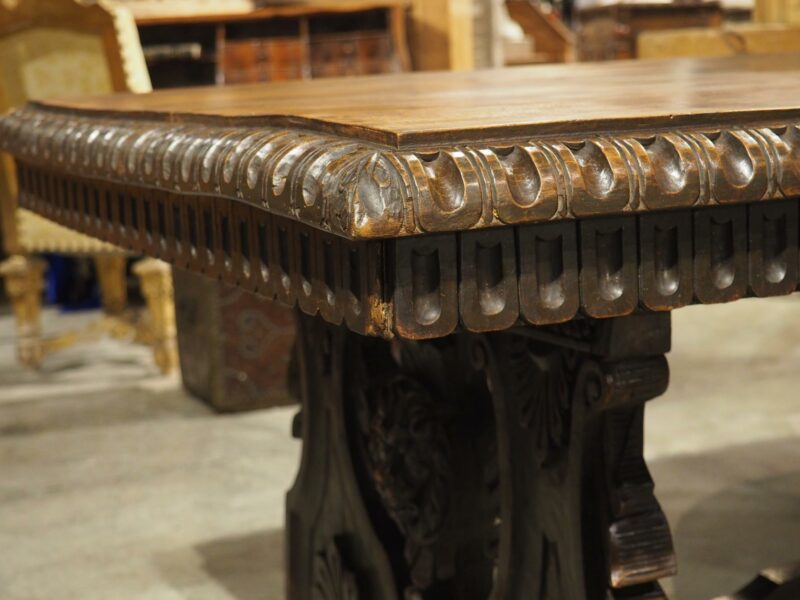 19th Century Italian Renaissance Style Library Table - Image 19