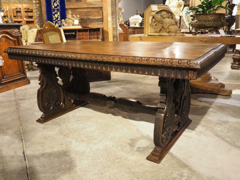 19th Century Italian Renaissance Style Library Table