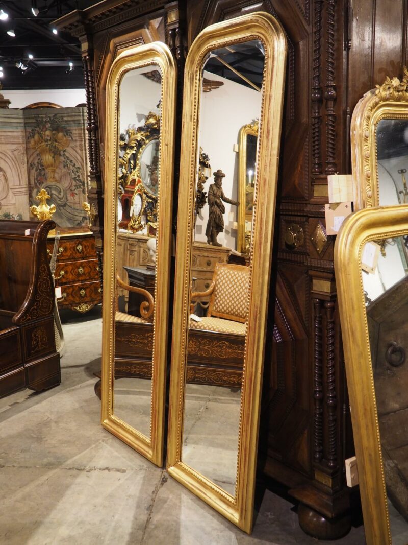 Pair of Hand Carved Louis Philippe Style Dressing Mirrors with Beveled Glass - Image 11