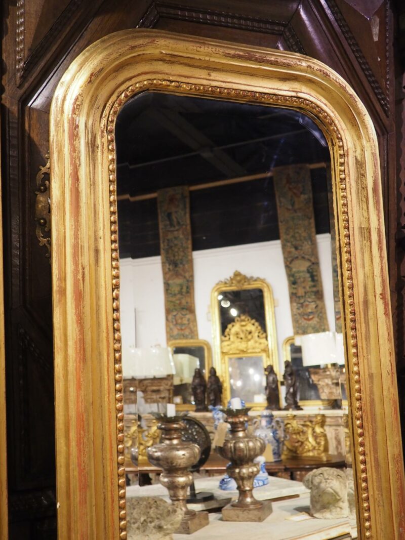 Pair of Hand Carved Louis Philippe Style Dressing Mirrors with Beveled Glass - Image 4