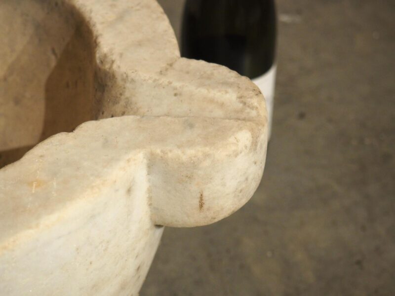 Antique French White Marble Mortar, 19th Century - Image 5