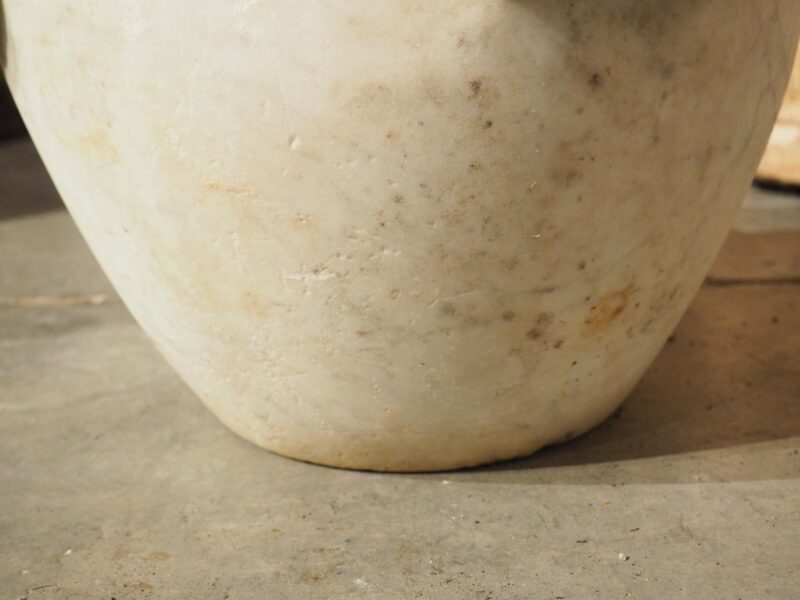 Antique French White Marble Mortar, 19th Century - Image 8