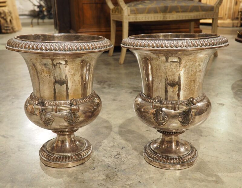 Pair of Antique French Silver Plated Champagne Buckets, Paris, 19th Century - Image 17