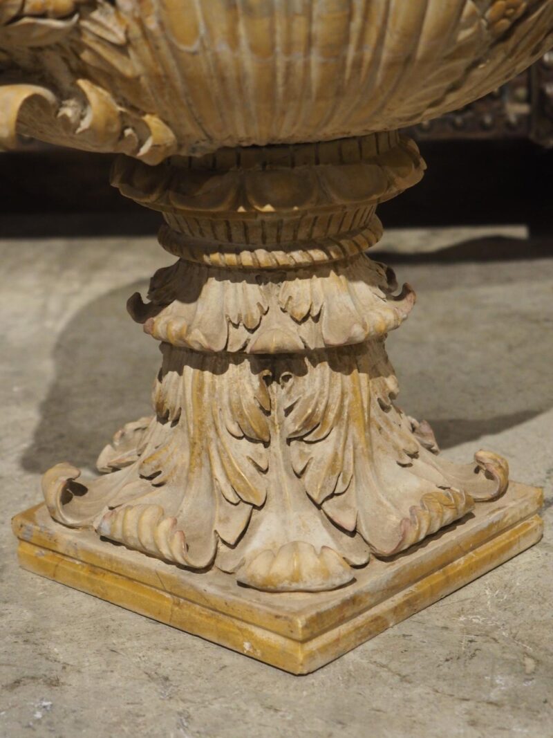 Carved Marble Vase Aux Beliers Tazza from France, Circa 1900 - Image 13