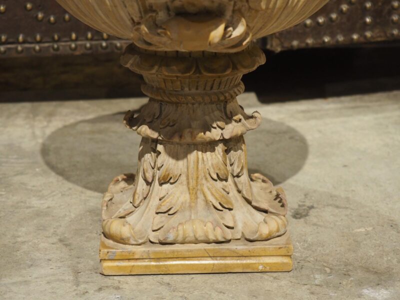 Carved Marble Vase Aux Beliers Tazza from France, Circa 1900 - Image 16