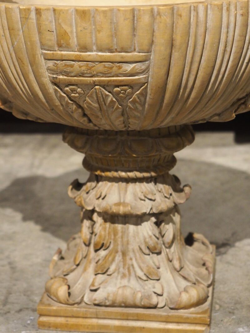 Carved Marble Vase Aux Beliers Tazza from France, Circa 1900 - Image 17