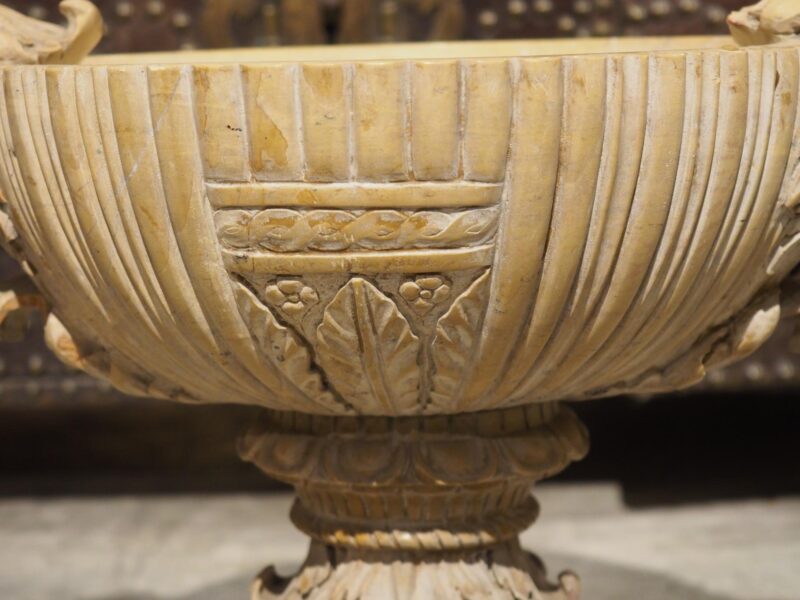 Carved Marble Vase Aux Beliers Tazza from France, Circa 1900 - Image 18