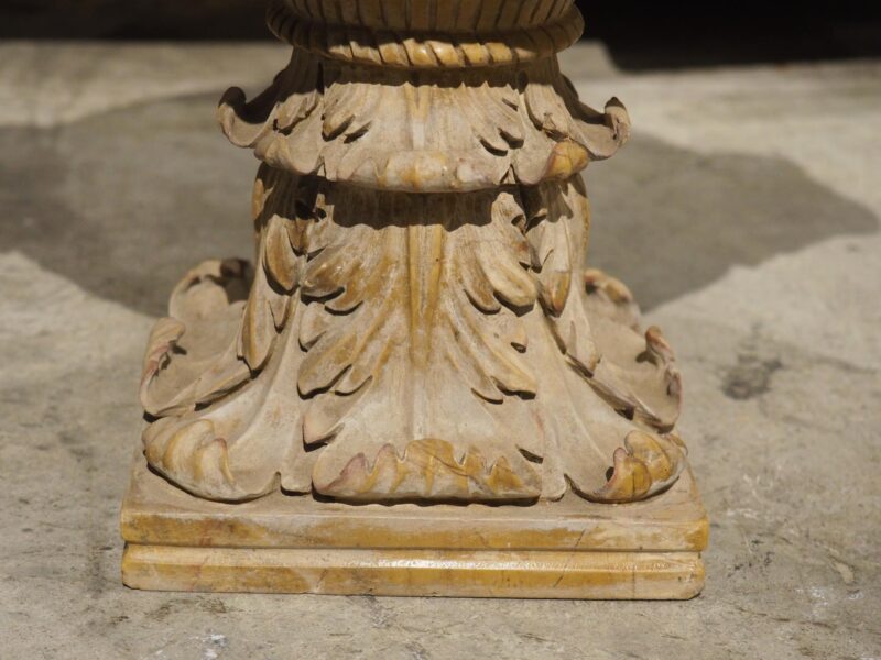 Carved Marble Vase Aux Beliers Tazza from France, Circa 1900 - Image 7