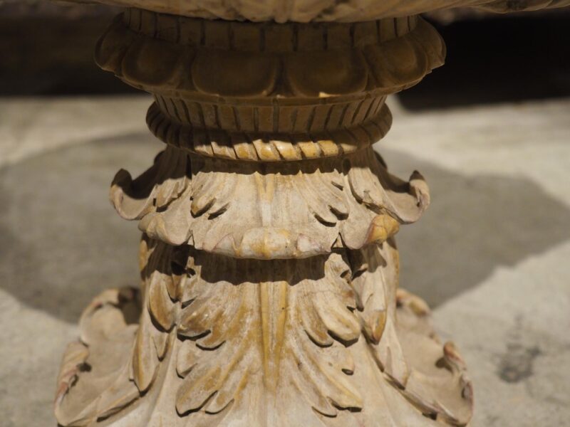 Carved Marble Vase Aux Beliers Tazza from France, Circa 1900 - Image 8