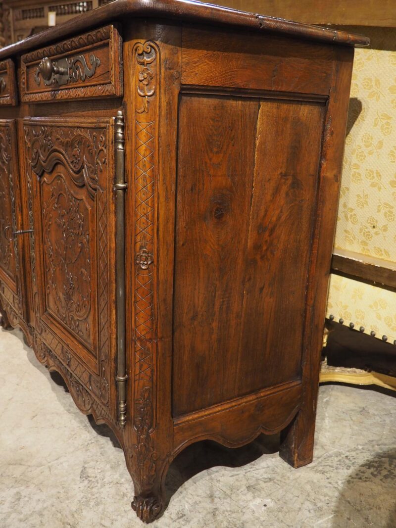 Antique French Oak Buffet with Steel Hardware from Normandy, France, Circa 1830 - Image 7