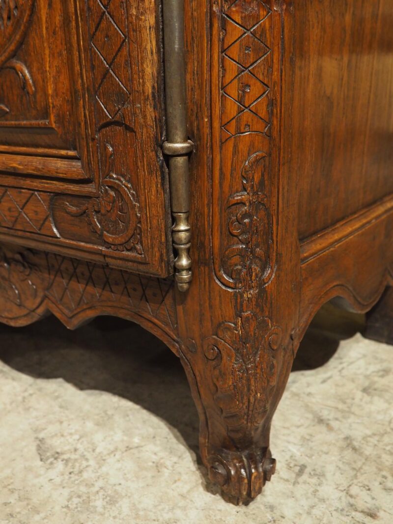 Antique French Oak Buffet with Steel Hardware from Normandy, France, Circa 1830 - Image 8