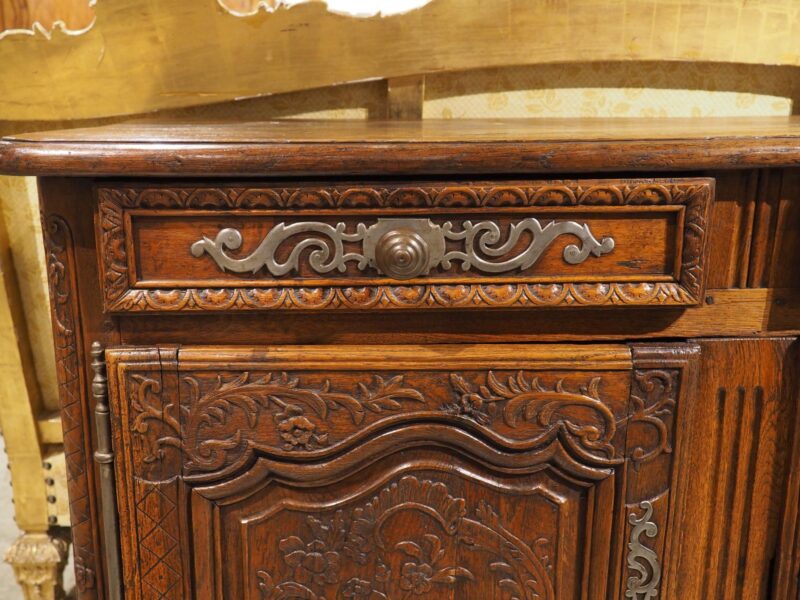 Antique French Oak Buffet with Steel Hardware from Normandy, France, Circa 1830 - Image 9