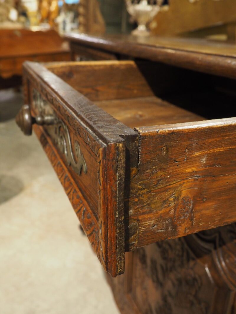 Antique French Oak Buffet with Steel Hardware from Normandy, France, Circa 1830 - Image 14