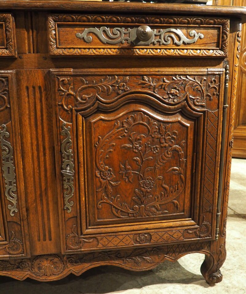 Antique French Oak Buffet with Steel Hardware from Normandy, France, Circa 1830 - Image 16