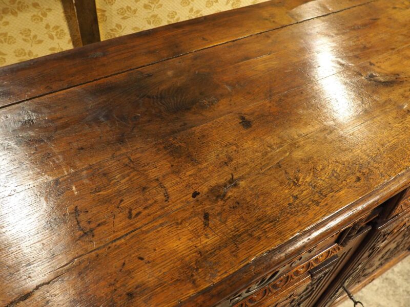 Antique French Oak Buffet with Steel Hardware from Normandy, France, Circa 1830 - Image 17