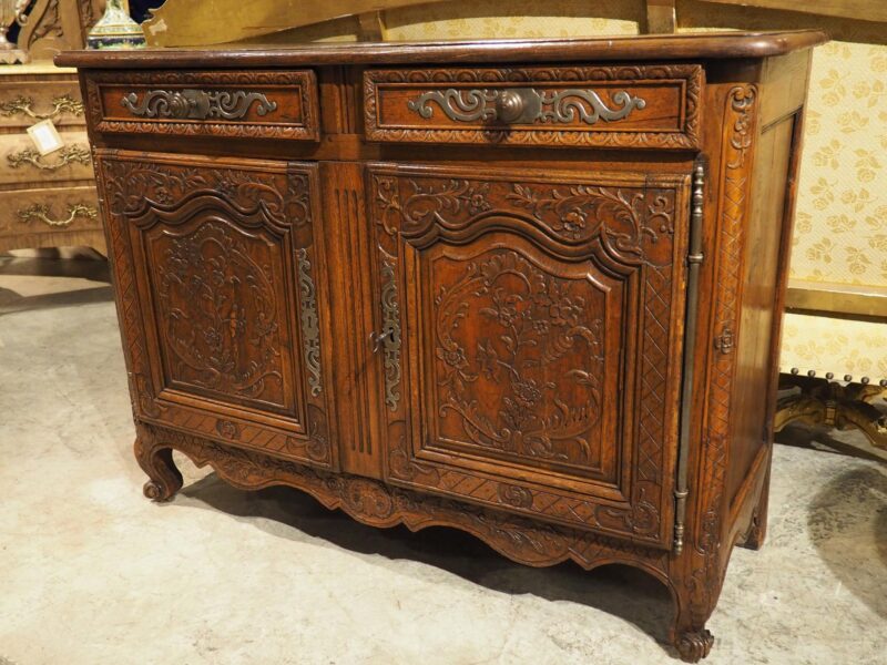 Antique French Oak Buffet with Steel Hardware from Normandy, France, Circa 1830 - Image 3