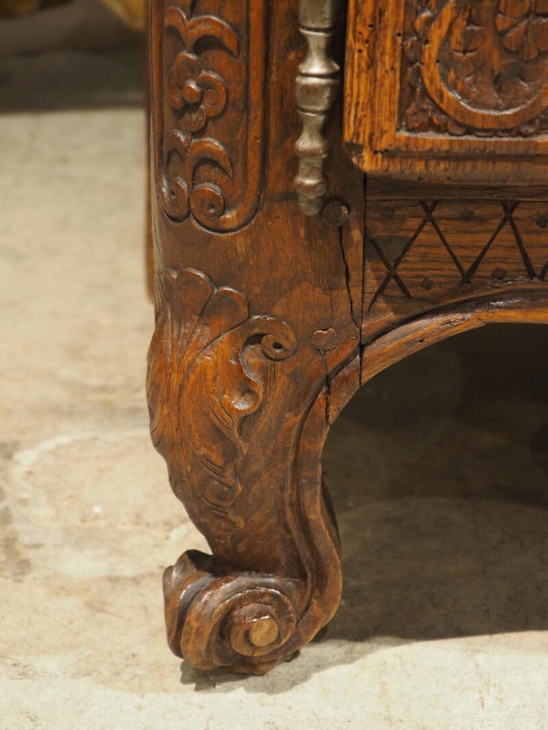 Antique French Oak Buffet with Steel Hardware from Normandy, France, Circa 1830 - Image 5