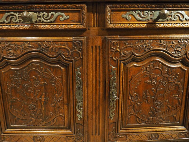 Antique French Oak Buffet with Steel Hardware from Normandy, France, Circa 1830 - Image 6