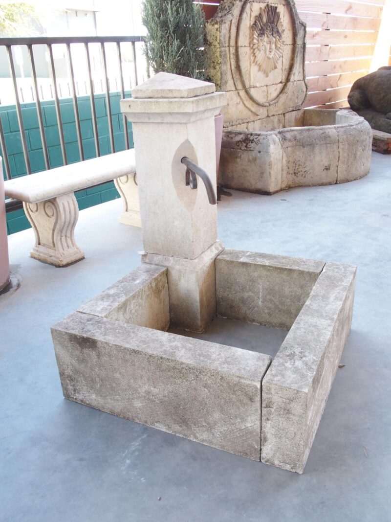 French Carved Limestone Corner Fountain from Provence - Image 4