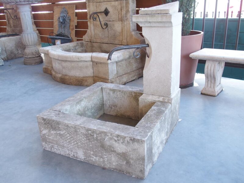 French Carved Limestone Corner Fountain from Provence - Image 7