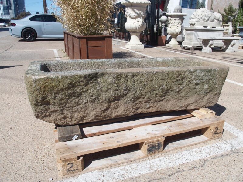 Antique Carved Granite Farm Trough from Normandy, France, 19th Century - Image 3