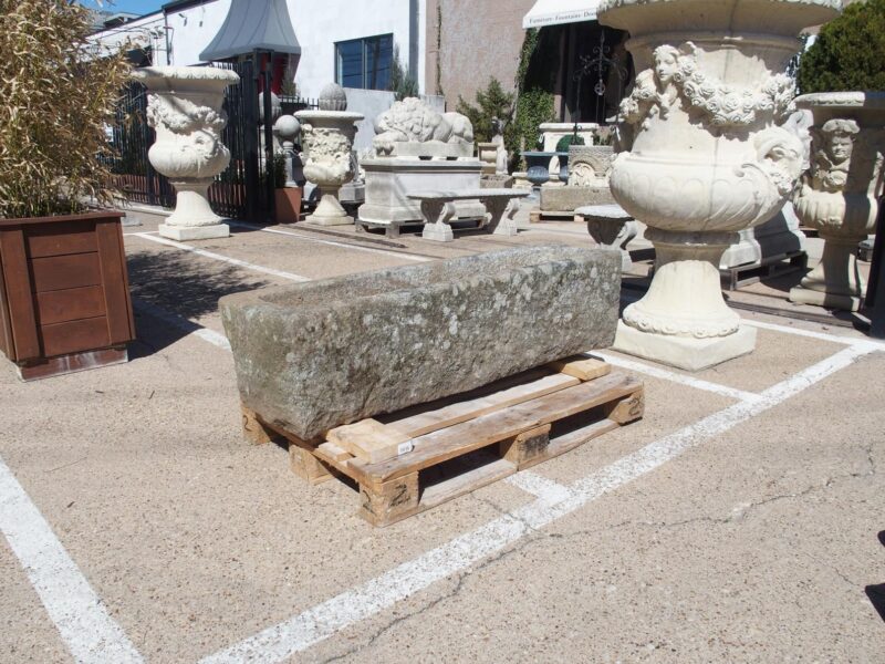 Antique Carved Granite Farm Trough from Normandy, France, 19th Century - Image 4