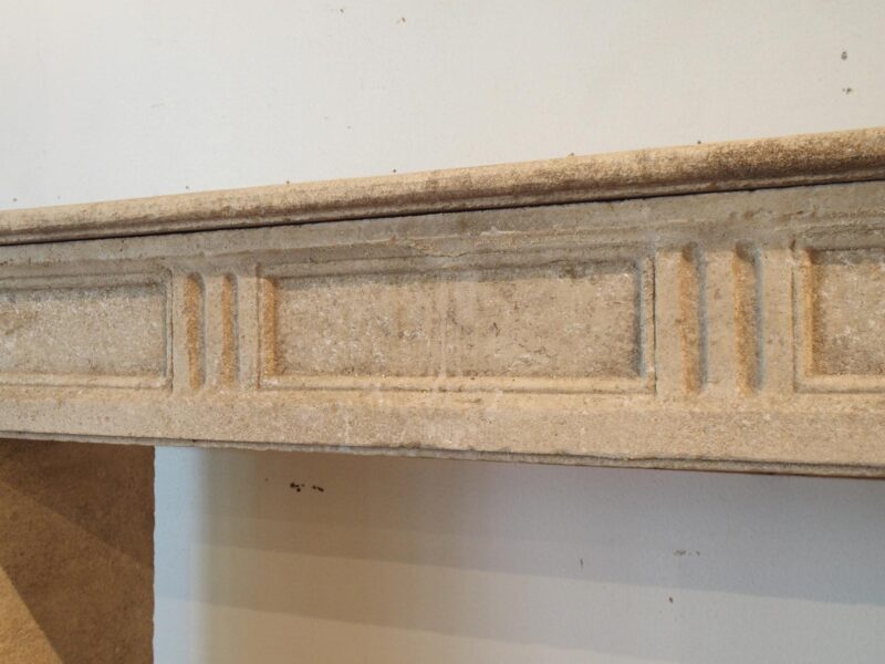 Louis XVI Style Carved Limestone Fireplace Mantel from Southern Italy - Image 2