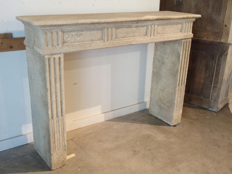 Louis XVI Style Carved Limestone Fireplace Mantel from Southern Italy - Image 12