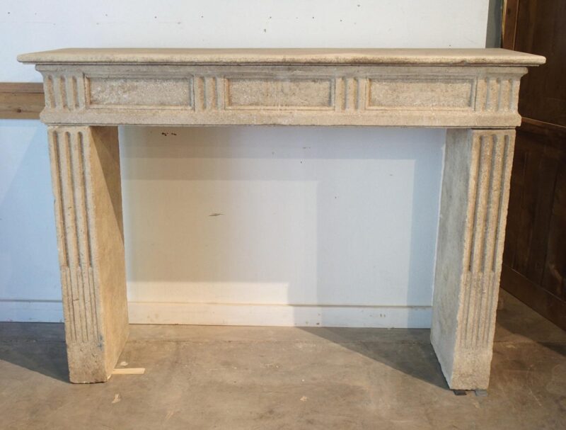 Louis XVI Style Carved Limestone Fireplace Mantel from Southern Italy - Image 13