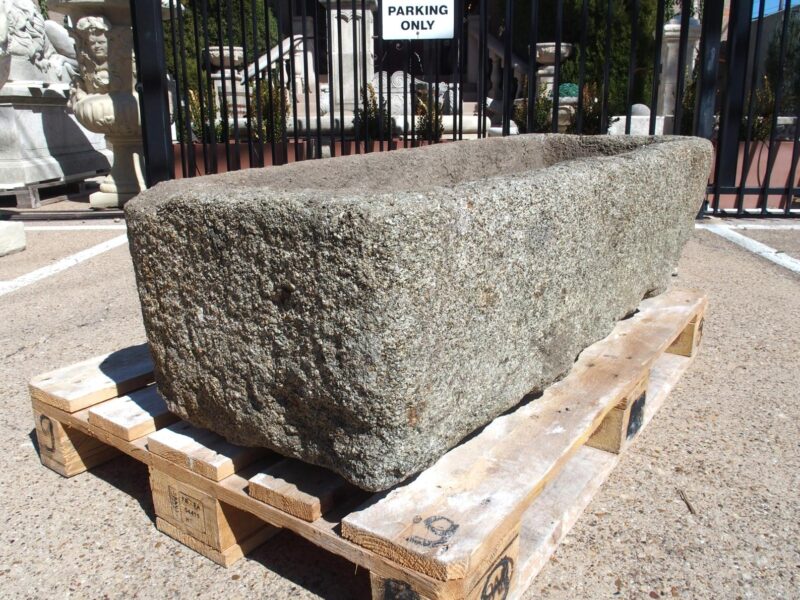 Antique Carved Granite Farm Trough from Normandy, France, 19th Century - Image 2