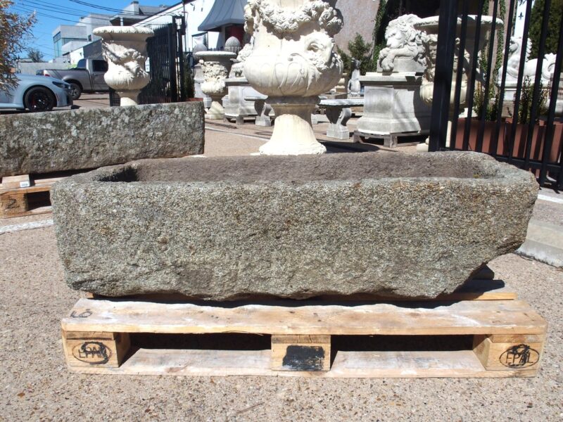 Antique Carved Granite Farm Trough from Normandy, France, 19th Century - Image 3